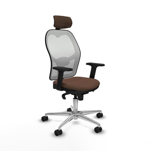 Office Chair with Headrest Piqueras y Crespo 2D086N2 White Dark brown