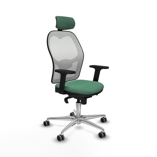 Office Chair with Headrest Piqueras y Crespo 2D086G2 Emerald Green