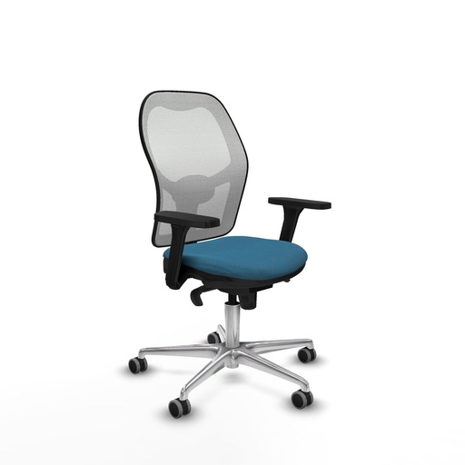 Silla de Oficina Piqueras y Crespo 3D086G0 Blanco Verde petróleo