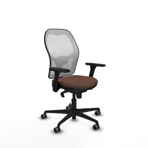 Silla de Oficina Piqueras y Crespo 3D036G0 Blanco Marrón oscuro