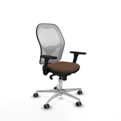 Silla de Oficina Piqueras y Crespo 3D086G0 Blanco Marrón oscuro