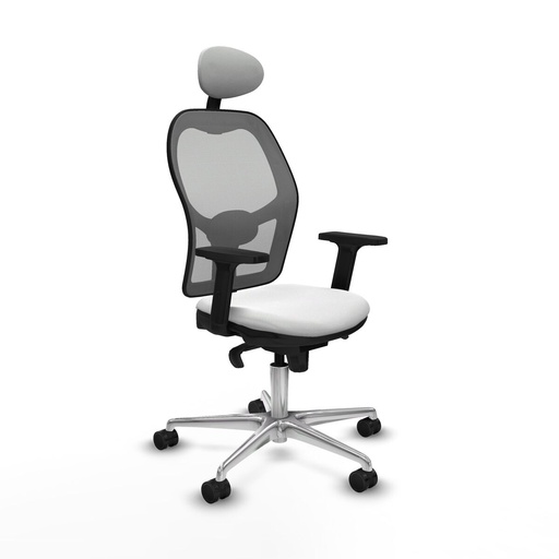 Silla de Oficina con Cabecero Piqueras y Crespo 2D086N1 Blanco