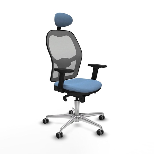 Silla de Oficina con Cabecero Piqueras y Crespo 2D086G1 Azul cielo
