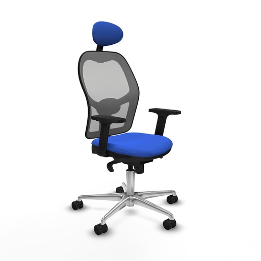 Silla de Oficina con Cabecero Piqueras y Crespo 2D086N1 Azul