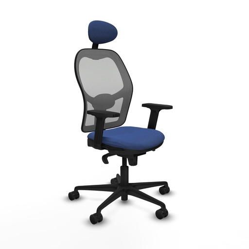 Silla de Oficina con Cabecero Piqueras y Crespo 2D036N1 Azul marino