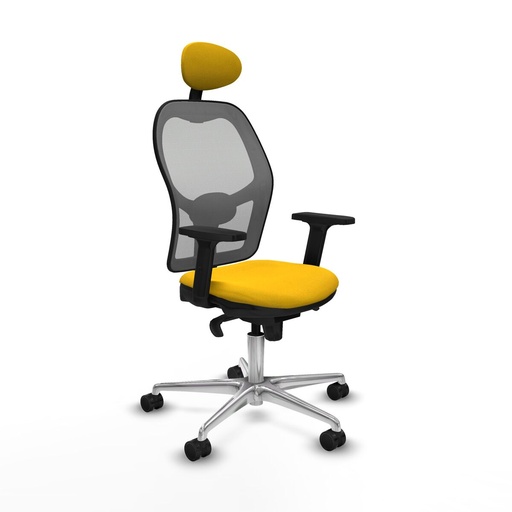 Silla de Oficina con Cabecero Piqueras y Crespo 2D086N1 Amarillo