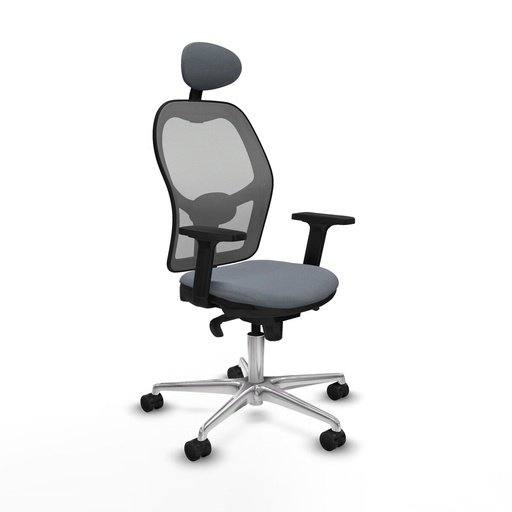 Silla de Oficina con Cabecero Piqueras y Crespo 2D086N1 Gris