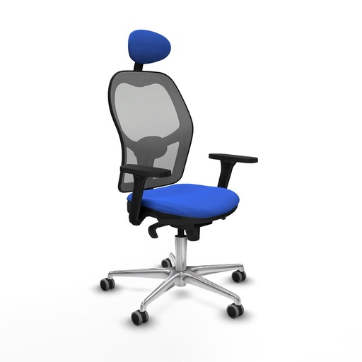 Silla de Oficina con Cabecero Piqueras y Crespo 3D086G1 Azul