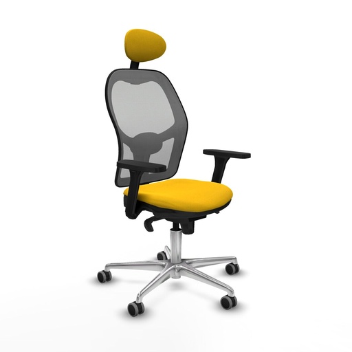 Silla de Oficina con Cabecero Piqueras y Crespo 3D086G1 Amarillo