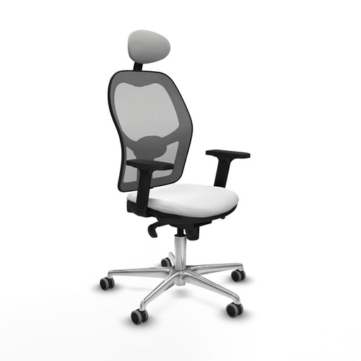 Silla de Oficina con Cabecero Piqueras y Crespo 2D086G1 Blanco