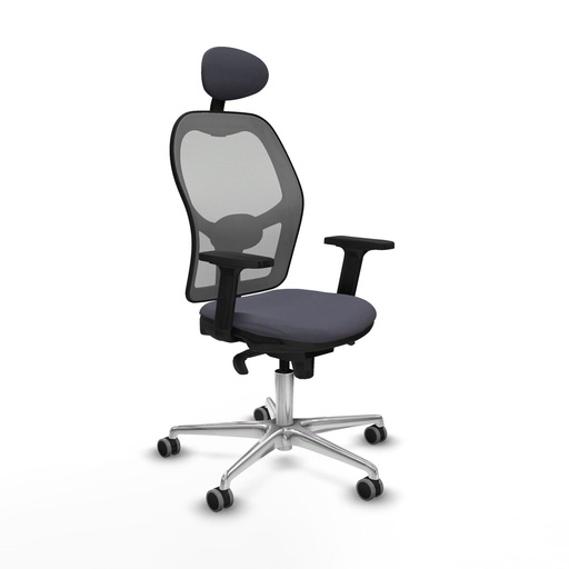 Silla de Oficina con Cabecero Piqueras y Crespo 2D086G1 Gris oscuro