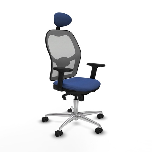 Silla de Oficina con Cabecero Piqueras y Crespo 2D086N1 Azul marino