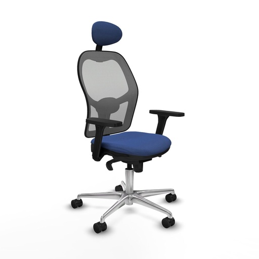Silla de Oficina con Cabecero Piqueras y Crespo 3D086N1 Azul marino