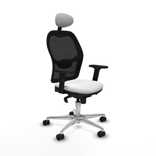 Silla de Oficina con Cabecero Piqueras y Crespo 2D086N1 Blanco