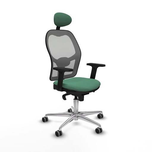 Office Chair with Headrest Piqueras y Crespo 2D086G1 Emerald Green