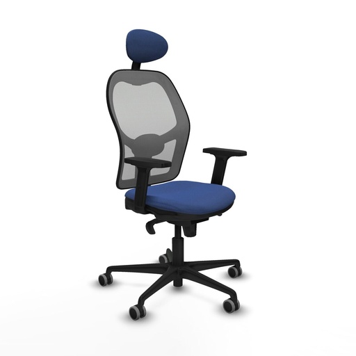 Silla de Oficina con Cabecero Piqueras y Crespo 2D036G1 Azul marino