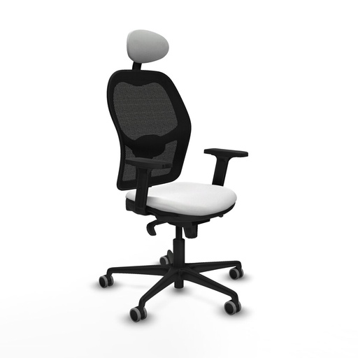 Silla de Oficina con Cabecero Piqueras y Crespo 2D036G1 Blanco
