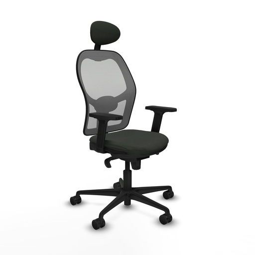 Silla de Oficina con Cabecero Piqueras y Crespo 2D036N1 Negro