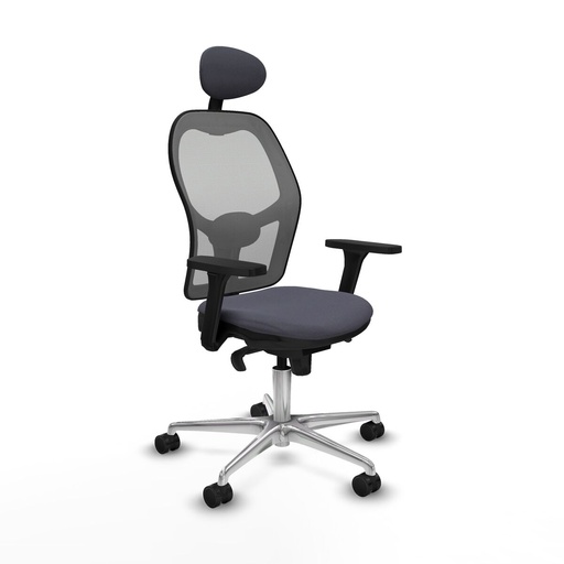 Silla de Oficina con Cabecero Piqueras y Crespo 3D086N1 Gris oscuro