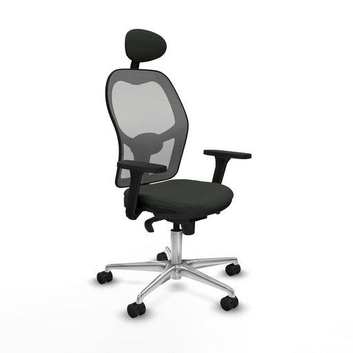 Silla de Oficina con Cabecero Piqueras y Crespo 3D086N1 Negro