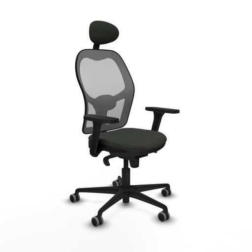 Silla de Oficina con Cabecero Piqueras y Crespo 3D036G1 Negro