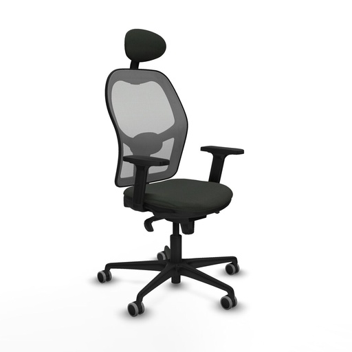 Silla de Oficina con Cabecero Piqueras y Crespo 2D036G1 Negro
