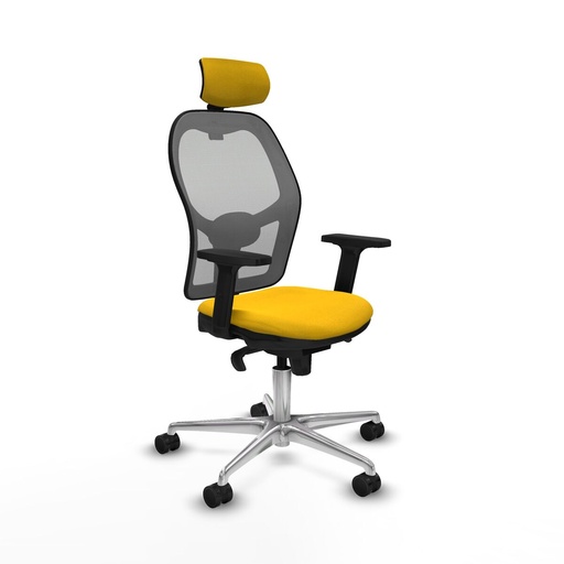 Silla de Oficina con Cabecero Piqueras y Crespo 2D086N2 Amarillo