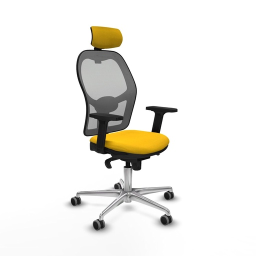 Silla de Oficina con Cabecero Piqueras y Crespo 2D086G2 Amarillo