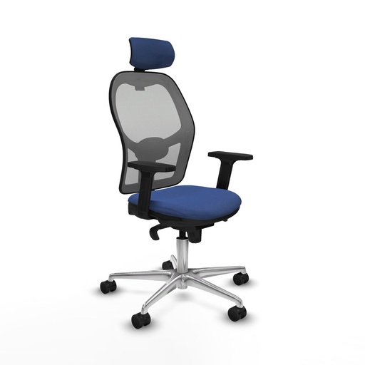 Silla de Oficina con Cabecero Piqueras y Crespo 2D086N2 Azul marino