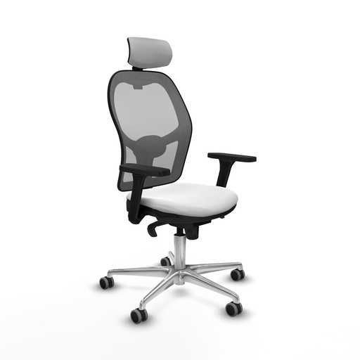 Silla de Oficina con Cabecero Piqueras y Crespo 3D086G2 Blanco