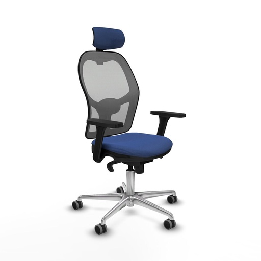 Silla de Oficina con Cabecero Piqueras y Crespo 3D086G2 Azul marino