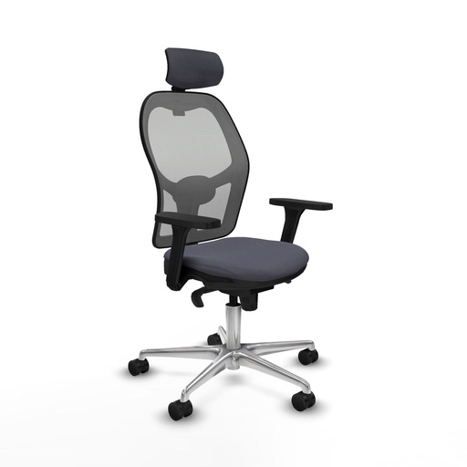 Silla de Oficina con Cabecero Piqueras y Crespo 3D086N2 Gris oscuro