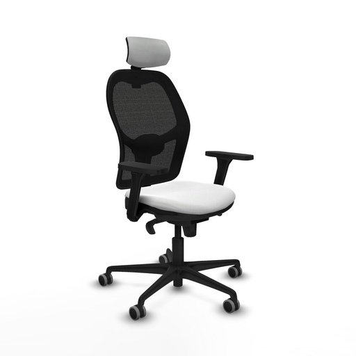 Silla de Oficina con Cabecero Piqueras y Crespo 3D036G2 Blanco