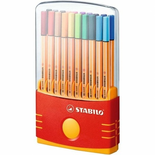 Set of Felt Tip Pens Stabilo 8820-03 Multicolour 0,4 mm (20 Pieces)