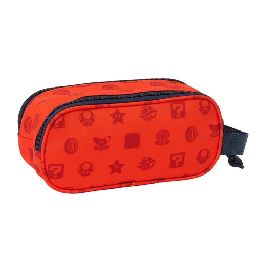 Mochila Escolar Super Mario Rojo Azul marino 21 x 8 x 6 cm