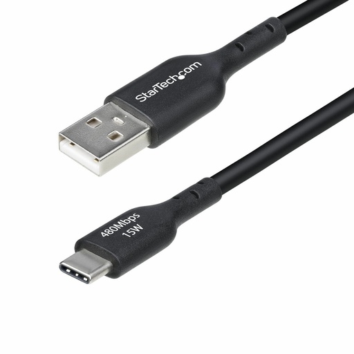 Cable USB Startech USB2AC3MNC Negro 3 m
