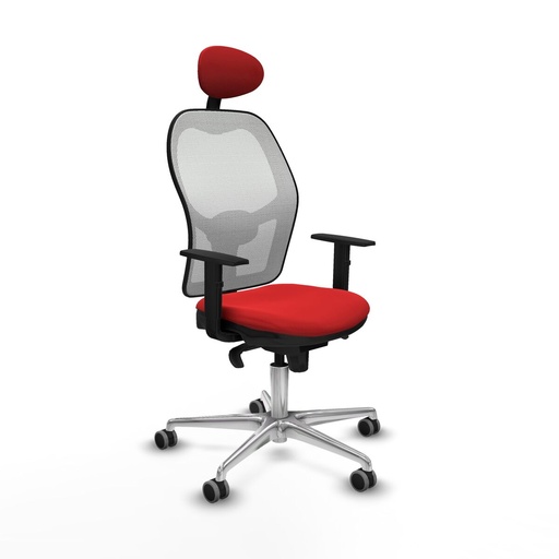 Office Chair with Headrest Jorquera Piqueras y Crespo 1D086G1 Red