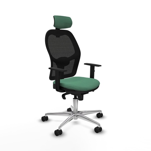 Silla de Oficina con Cabecero Jorquera Piqueras y Crespo 1D086N2 Verde Esmeralda
