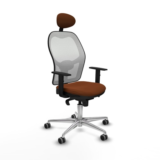 Office Chair with Headrest Jorquera Piqueras y Crespo 1D086G1 White Brown