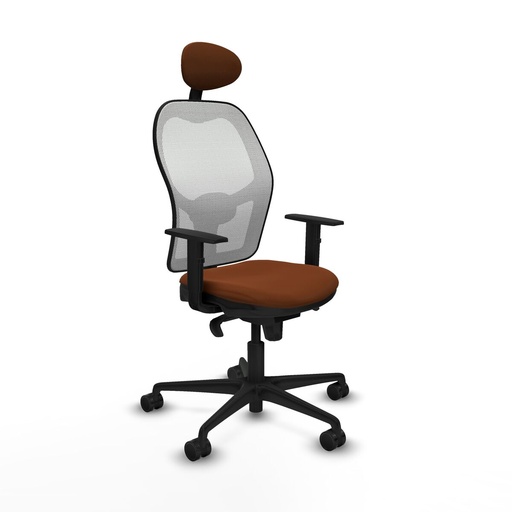 Office Chair with Headrest Jorquera Piqueras y Crespo 1D036N1 White Brown