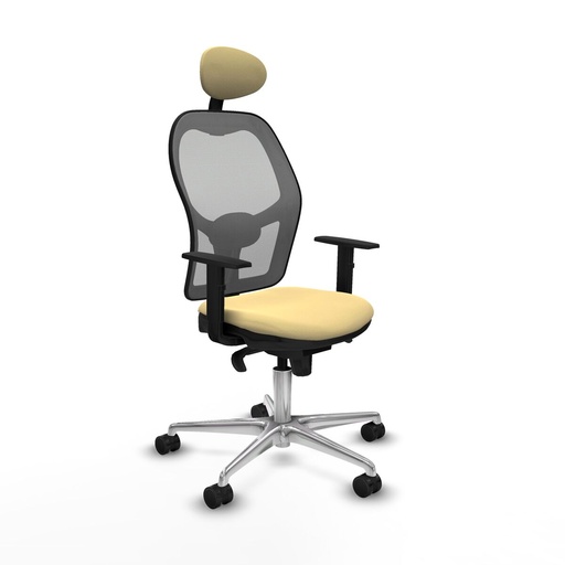 Office Chair with Headrest Jorquera Piqueras y Crespo 1D086N1 Cream