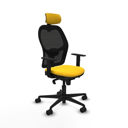 Office Chair with Headrest Jorquera Piqueras y Crespo 1D036N2 Yellow
