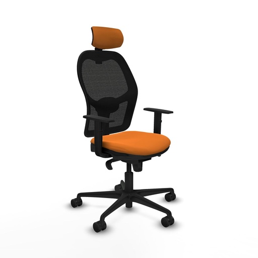 Office Chair with Headrest Jorquera Piqueras y Crespo 1D036N2 Orange