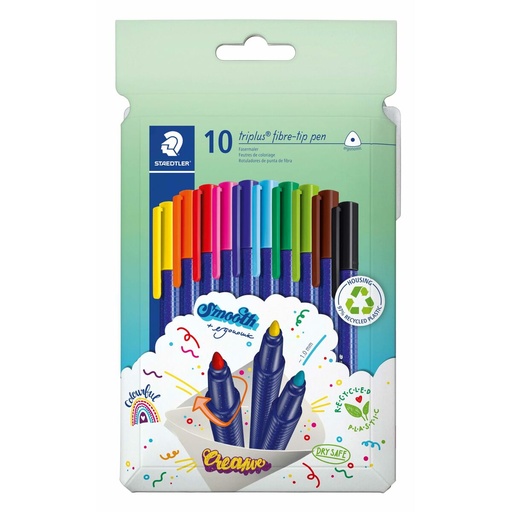 Set of Felt Tip Pens Staedtler Triplus Multicolour 10 Pieces