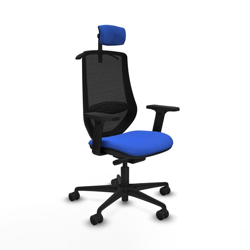 Silla de Oficina con Cabecero Mardos traslack bali Piqueras y Crespo D036N2H Azul