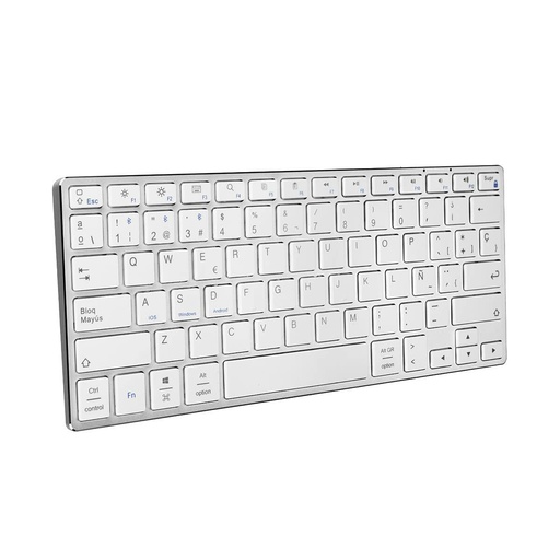 Teclado Inalámbrico Subblim SUB-KB-3ADC200 Plateado Qwerty Español