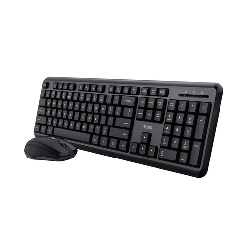 Keyboard and Wireless Mouse Trust TKM-350 Black QWERTY