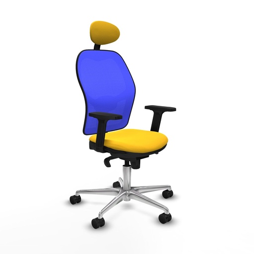 Office Chair with Headrest Jorquera Piqueras y Crespo 2D086N1 Yellow