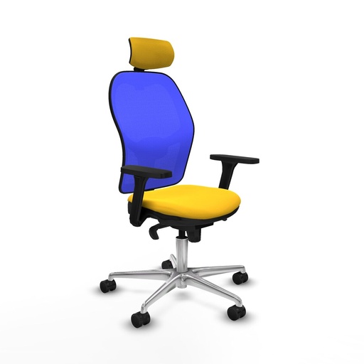 Office Chair with Headrest Jorquera Piqueras y Crespo 3D086N2 Yellow