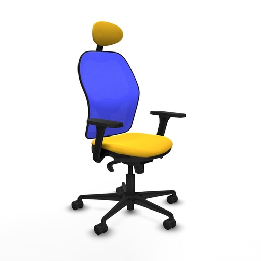 Office Chair with Headrest Jorquera Piqueras y Crespo 3D036N1 Yellow